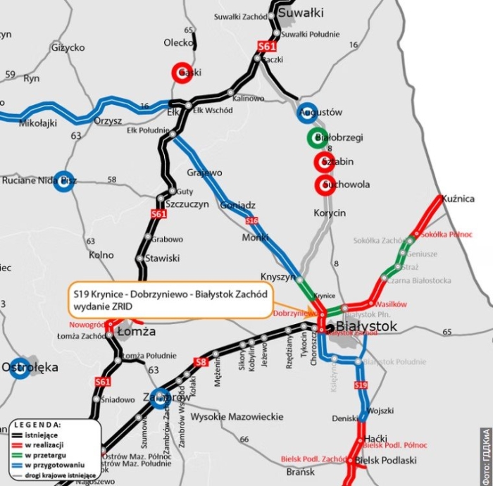 Поляки начинают строительство нового участка дороги в сторону границы Беларуси